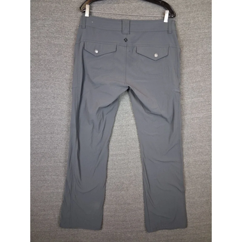 Eddie Bauer Womens Pants‎ 12 Gray Nylon Fleece Lined Outdoor Gorp Hiking Camping